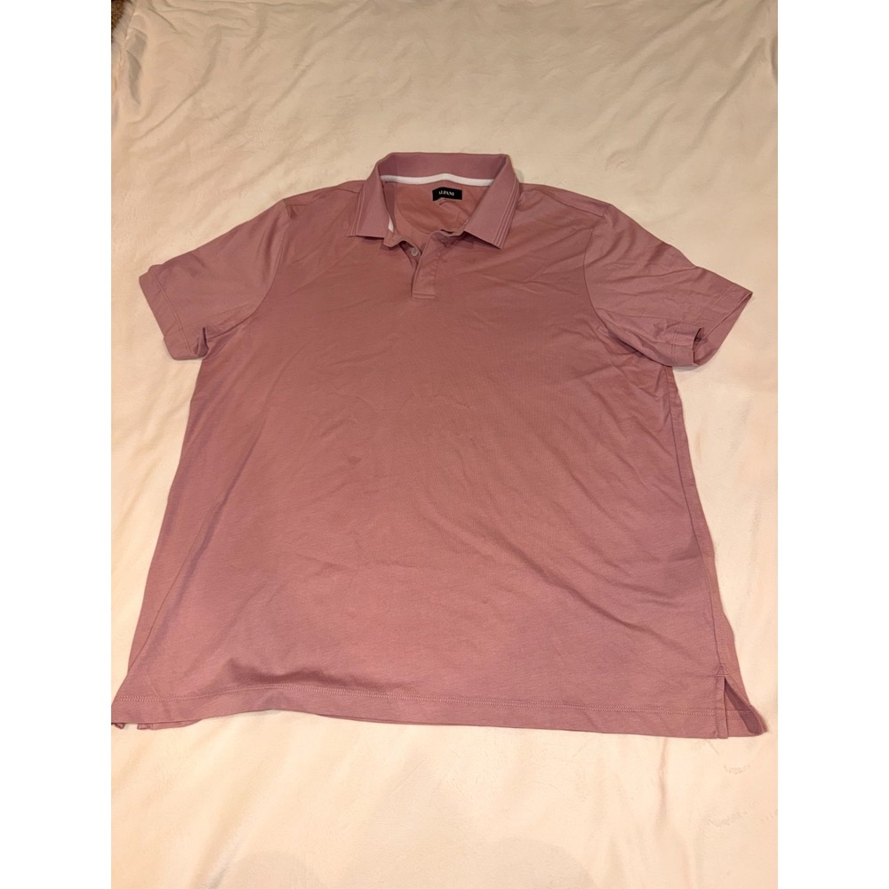 A|X Armani Exchange Men's Polo Shirt Dusty Rose Pink Short Sleeve Casual Golf